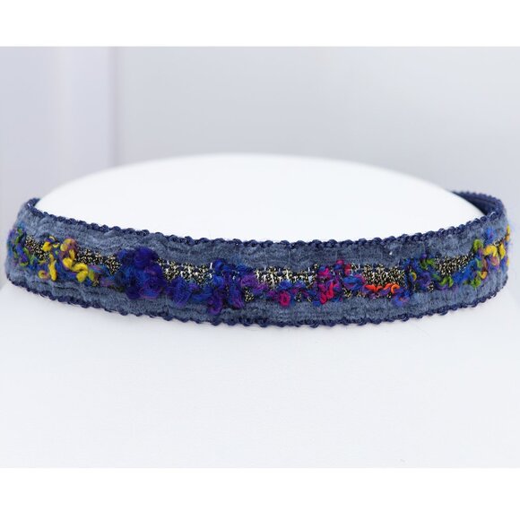 Fancy Blue Lace Choker Flower chokers adjustable - Picture 3 of 8
